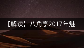 【解讀】八角亭2017年魅力老寨·老班章(生)