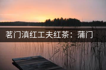 茗門滇紅工夫紅茶：蒲門佳茗，伴您度秋