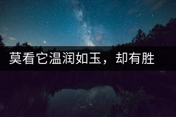 莫看它溫潤如玉，卻有勝瓊漿之味