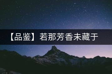 【品鑒】若那芳香未藏于樟野，怎會(huì)這般獨(dú)具韻味？