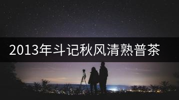 2013年斗記秋風(fēng)清熟普茶評(píng)