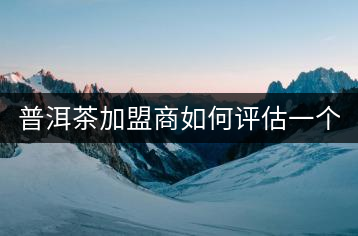 普洱茶加盟商如何評估一個(gè)普洱茶品牌是否值得加盟？