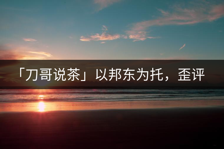 「刀哥說茶」以邦東為托，歪評小戶賽