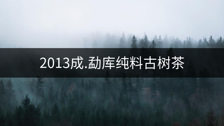 2013成.勐庫純料古樹茶 2013成.勐庫純料古樹茶