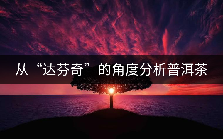從“達(dá)芬奇”的角度分析普洱茶