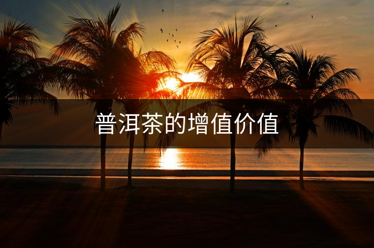 普洱茶的增值價值 普洱茶的增值價值