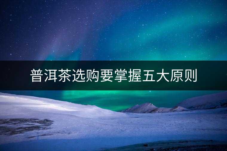 普洱茶選購要掌握五大原則 普洱茶選購要掌握五大原則
