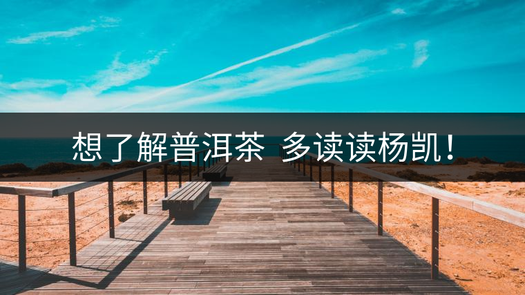 想了解普洱茶  多讀讀楊凱！