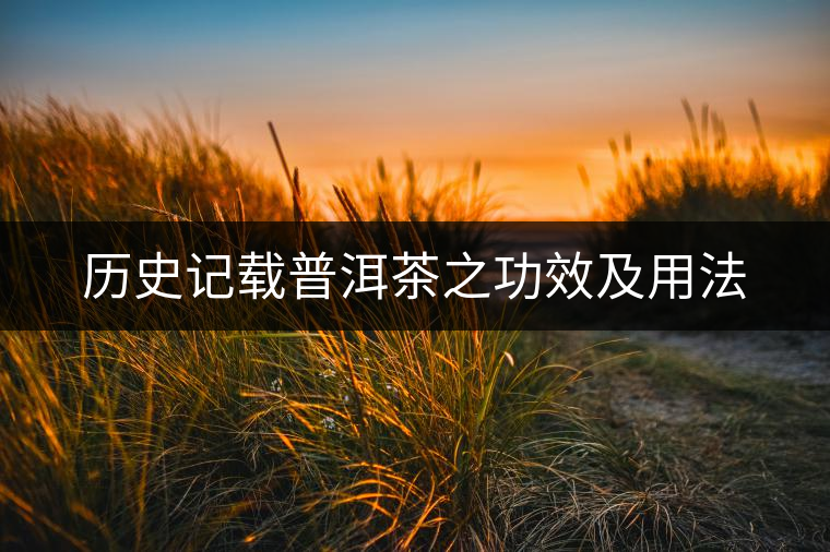 歷史記載普洱茶之功效及用法 歷史記載普洱茶之功效及用法