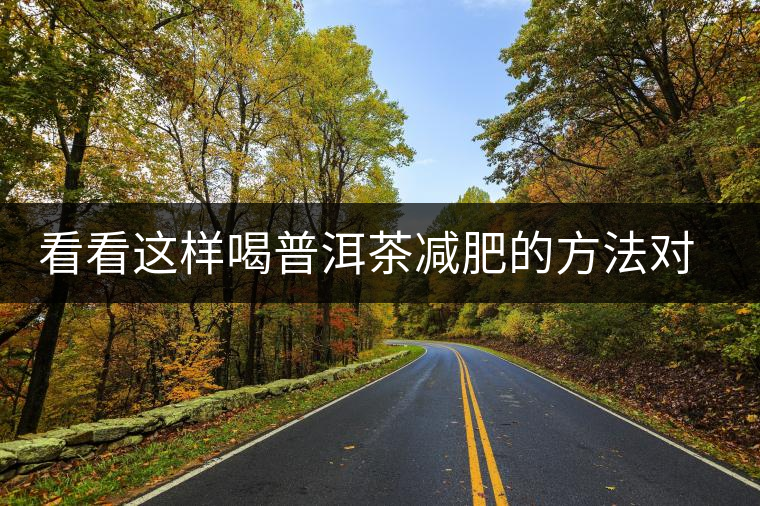 看看這樣喝普洱茶減肥的方法對你有用嗎？
