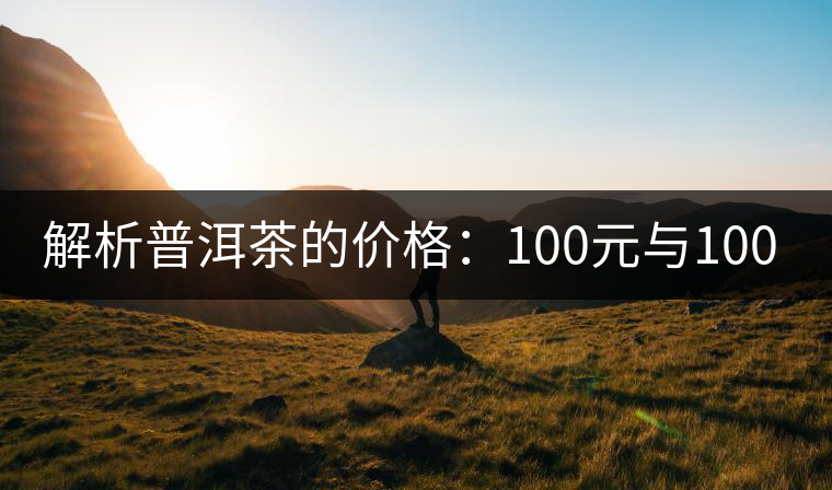 解析普洱茶的價格：100元與1000元的差別