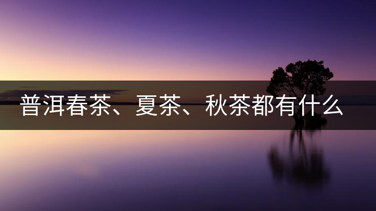 普洱春茶、夏茶、秋茶都有什么特點(diǎn)？