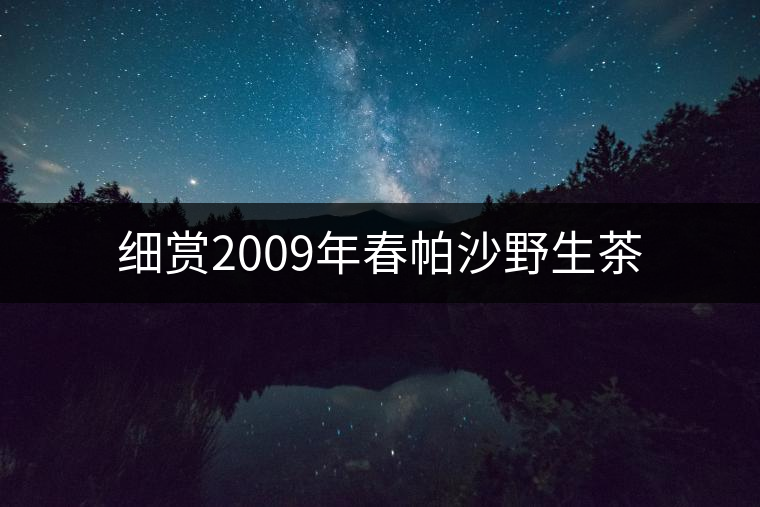細賞2009年春帕沙野生茶 細賞2009年春帕沙野生茶