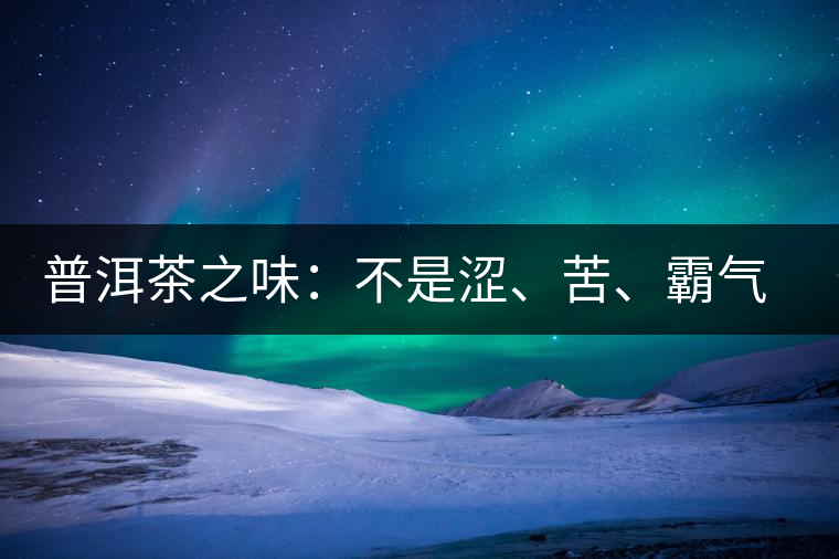 普洱茶之味：不是澀、苦、霸氣就好