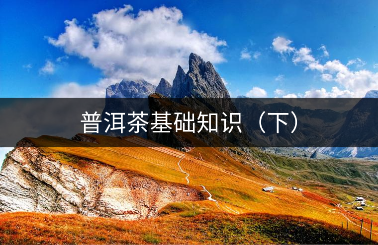 普洱茶基礎(chǔ)知識(shí)（下）