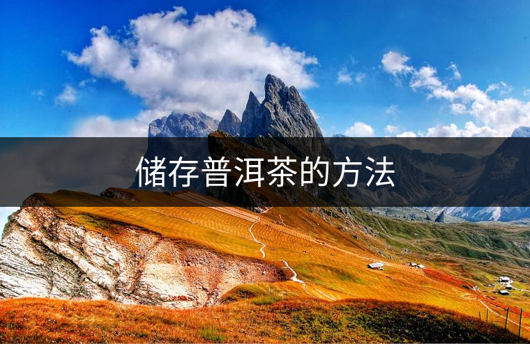 儲存普洱茶的方法