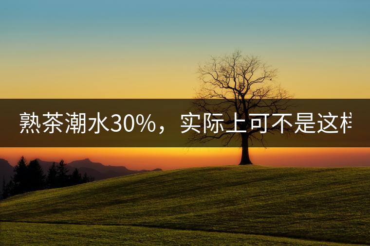熟茶潮水30%，實際上可不是這樣！