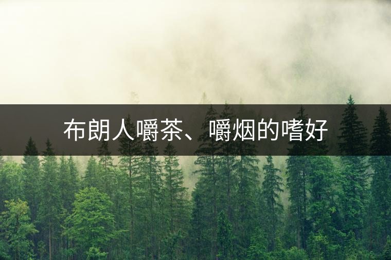 布朗人嚼茶、嚼煙的嗜好