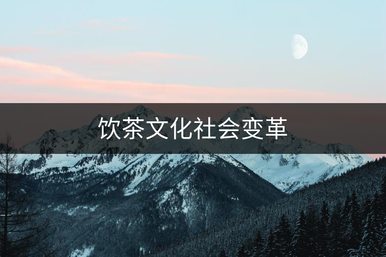 飲茶文化社會(huì)變革 飲茶文化社會(huì)變革