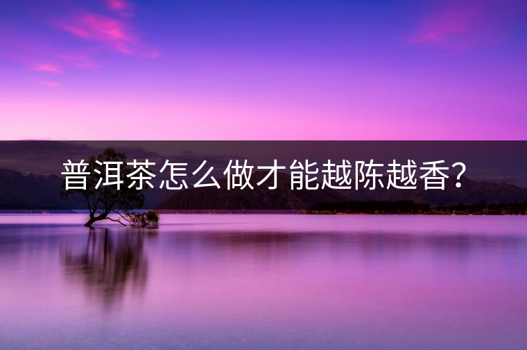 普洱茶怎么做才能越陳越香？