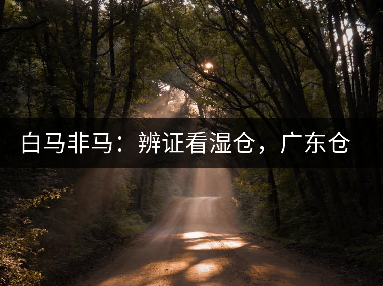 白馬非馬：辨證看濕倉(cāng)，廣東倉(cāng)、香港倉(cāng)不能簡(jiǎn)單等同濕倉(cāng)