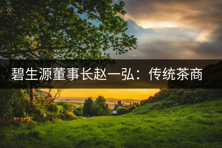 碧生源董事長(zhǎng)趙一弘：傳統(tǒng)茶商也要互聯(lián)網(wǎng)