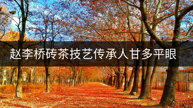 趙李橋磚茶技藝傳承人甘多平眼中的磚茶前輩 趙李橋磚茶技藝傳承人甘多平眼中的磚茶前輩