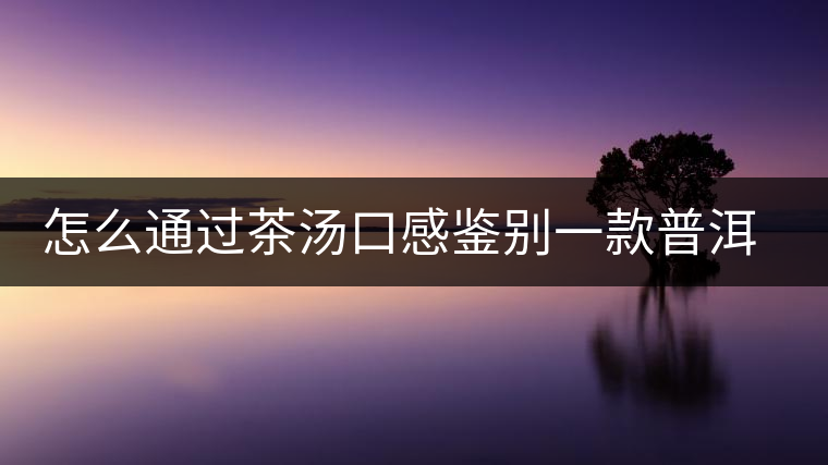 怎么通過茶湯口感鑒別一款普洱茶的優(yōu)與劣？