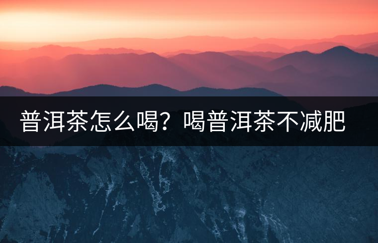 普洱茶怎么喝？喝普洱茶不減肥是為什么呢？喝普洱茶減肥要注意什么？