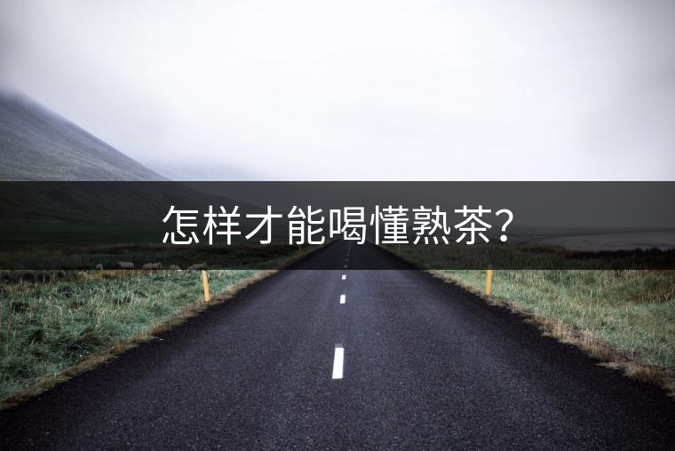 怎樣才能喝懂熟茶？