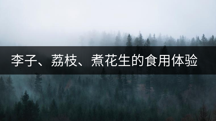 李子、荔枝、煮花生的食用體驗來比對普洱茶的湯體口感