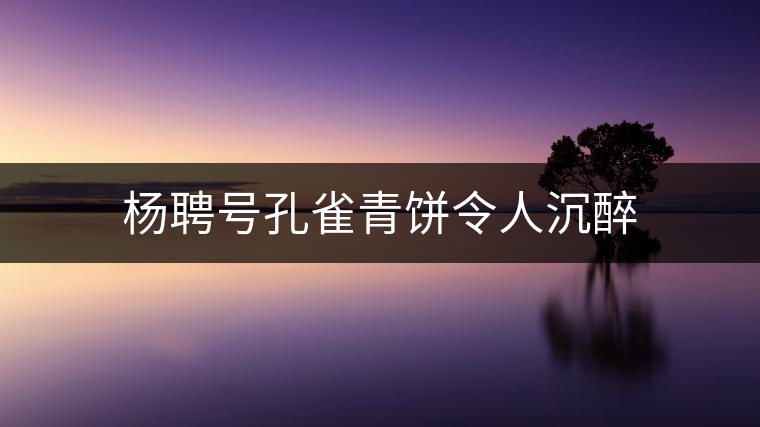 楊聘號孔雀青餅令人沉醉