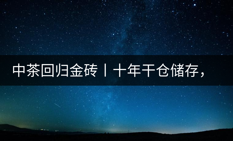 中茶回歸金磚丨十年干倉(cāng)儲(chǔ)存，只為你回眸一笑