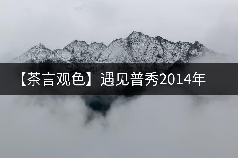 【茶言觀色】遇見普秀2014年金地茶磚 【茶言觀色】遇見普秀2014年金地茶磚