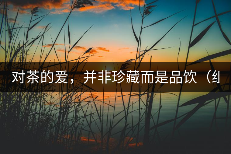 對茶的愛，并非珍藏而是品飲（組圖）