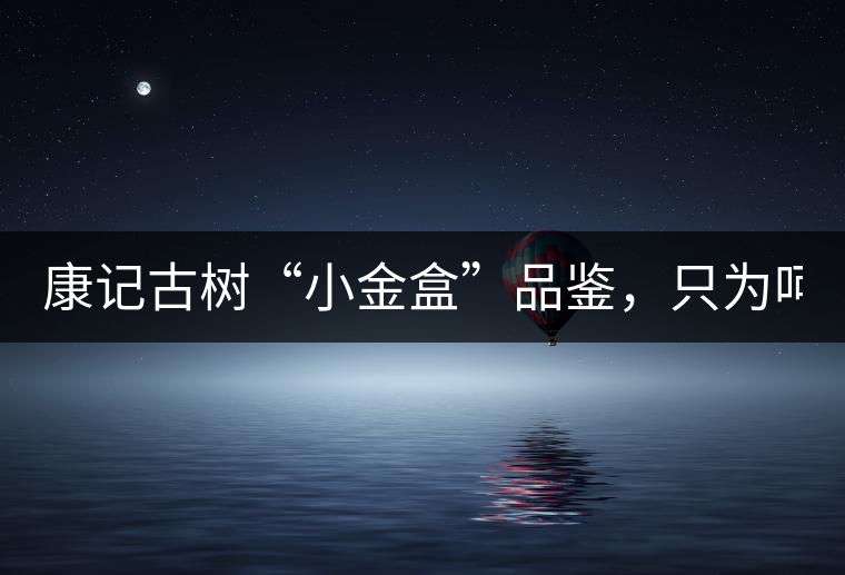 康記古樹“小金盒”品鑒，只為呵護(hù)您的味蕾！