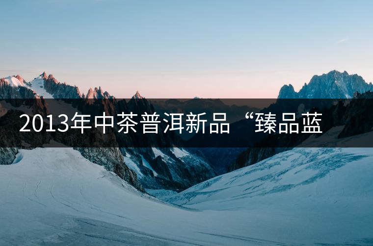 2013年中茶普洱新品“臻品藍(lán)印”產(chǎn)品詳細(xì)介紹 2013年中茶普洱新品“臻品藍(lán)印”產(chǎn)品詳細(xì)介紹