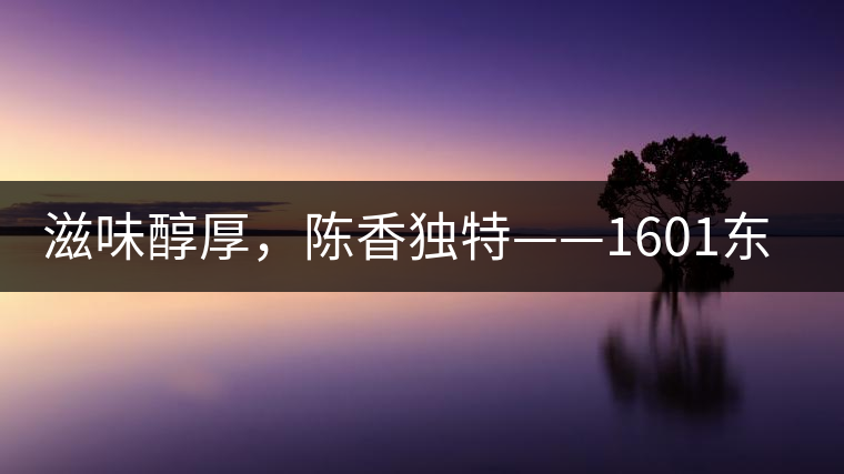 滋味醇厚，陳香獨(dú)特——1601東方美韻品鑒