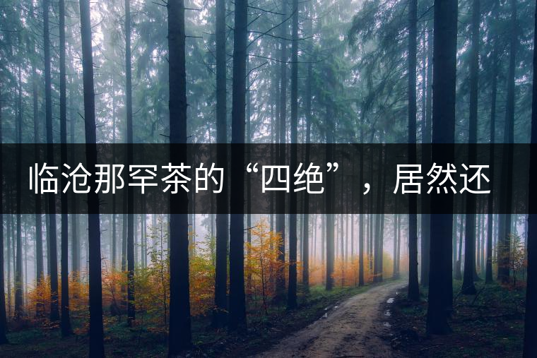 臨滄那罕茶的“四絕”，居然還沒(méi)說(shuō)到它的品質(zhì)