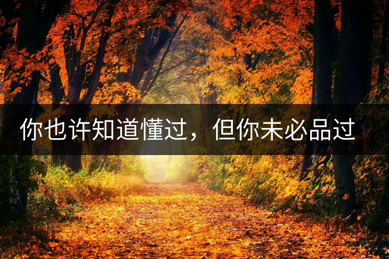 你也許知道懂過，但你未必品過磨烈