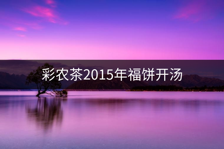 彩農(nóng)茶2015年福餅開湯