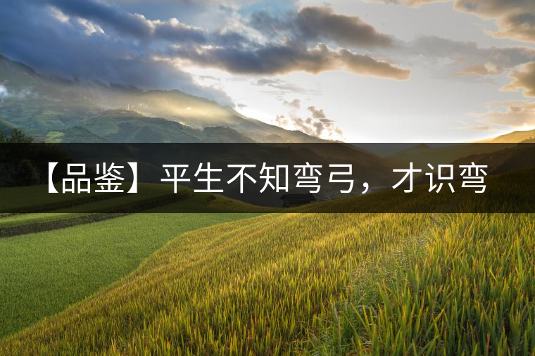 【品鑒】平生不知彎弓，才識彎弓，難舍彎弓