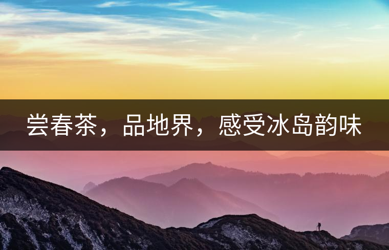 嘗春茶，品地界，感受冰島韻味