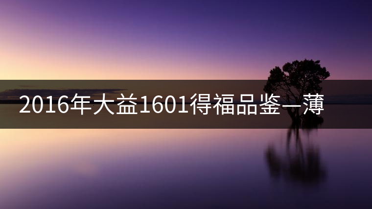 2016年大益1601得福品鑒—薄身板，厚滋味