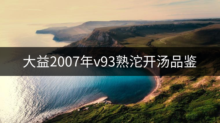 大益2007年v93熟沱開(kāi)湯品鑒