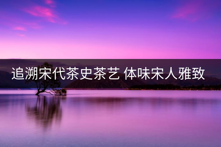 追溯宋代茶史茶藝 體味宋人雅致生活 追溯宋代茶史茶藝 體味宋人雅致生活