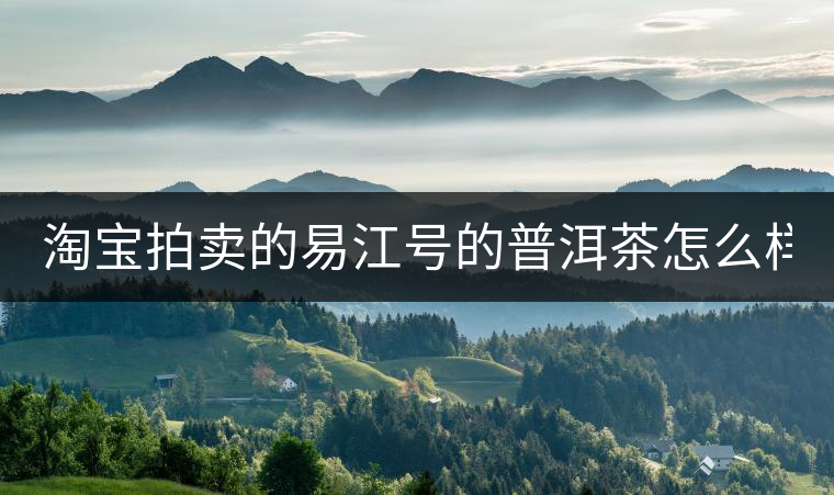 淘寶拍賣(mài)的易江號(hào)的普洱茶怎么樣？