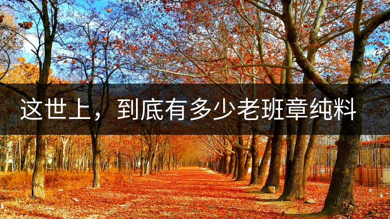 這世上，到底有多少老班章純料古樹茶