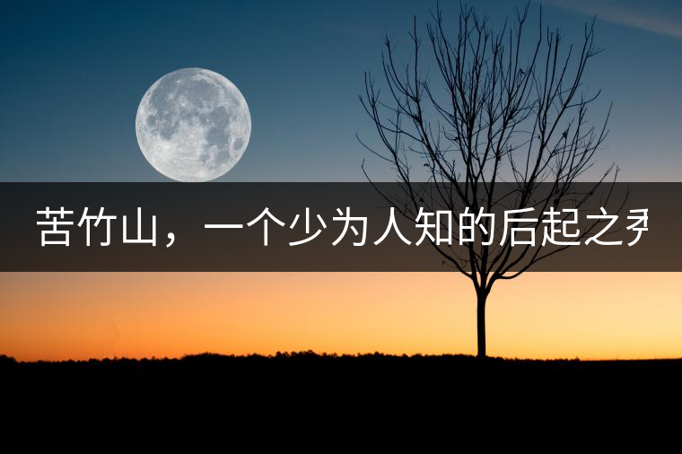 苦竹山，一個少為人知的后起之秀！