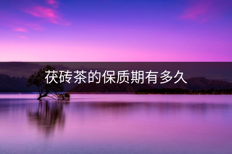 茯磚茶的保質期有多久